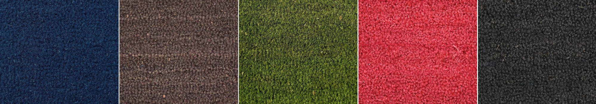 Different color variants of the coconut mat.